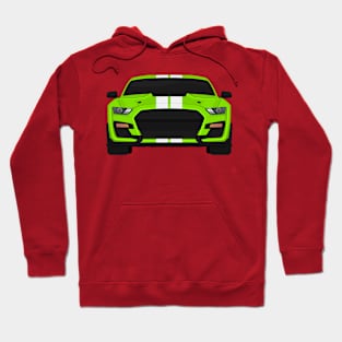 Shelby GT500 2020 Grabber-Lime + White Stripes Hoodie